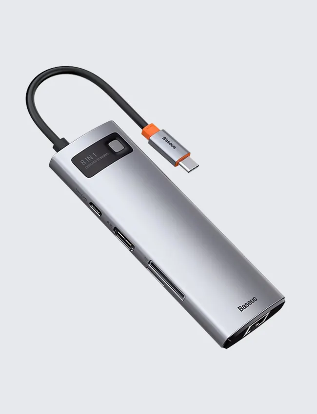 Baseus 7-in-1 USB-C Hub with Digital Power Display