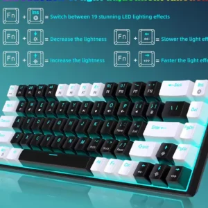 Ergonomic RGB Mechanical Gaming Keyboard with Hot-Swappable Switches Hover Image