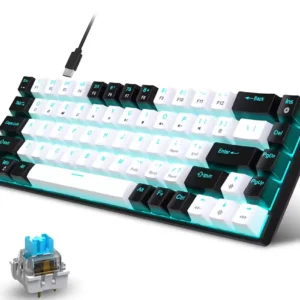 Ergonomic RGB Mechanical Gaming Keyboard with Hot-Swappable Switches